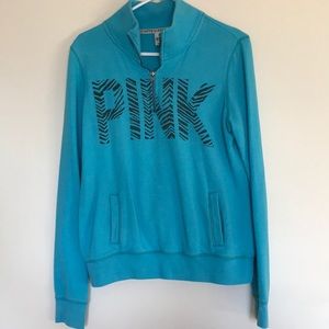 Blue Half Zip Sweatshirt